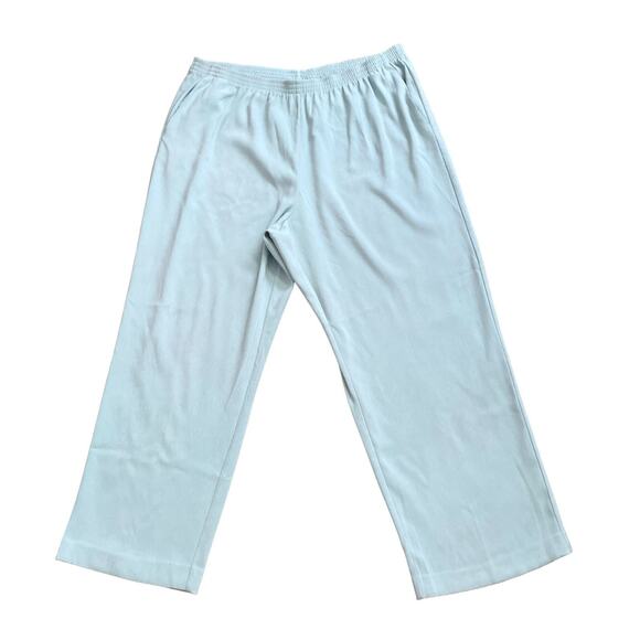 ALFRED DUNNER Womens Plus Size 22W Mint Green Pull On Pants 29" Inseam - Picture 1 of 4